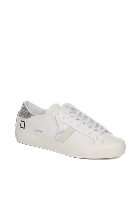 White/silver hill low sneaker D.A.T.E. | HILL LOW DCALF-WHI/SILVER